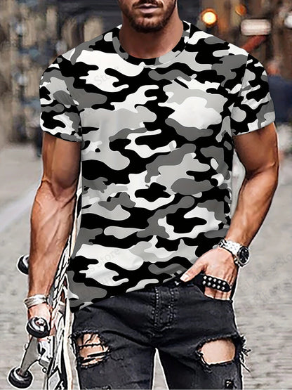 Mens Camouflage Camo 3d Print T-shirt Men Women Fashion Casual Short Sleeve Tshirt Kids Tops Tees Outdoor Sports Clothing Breath T Styles Online