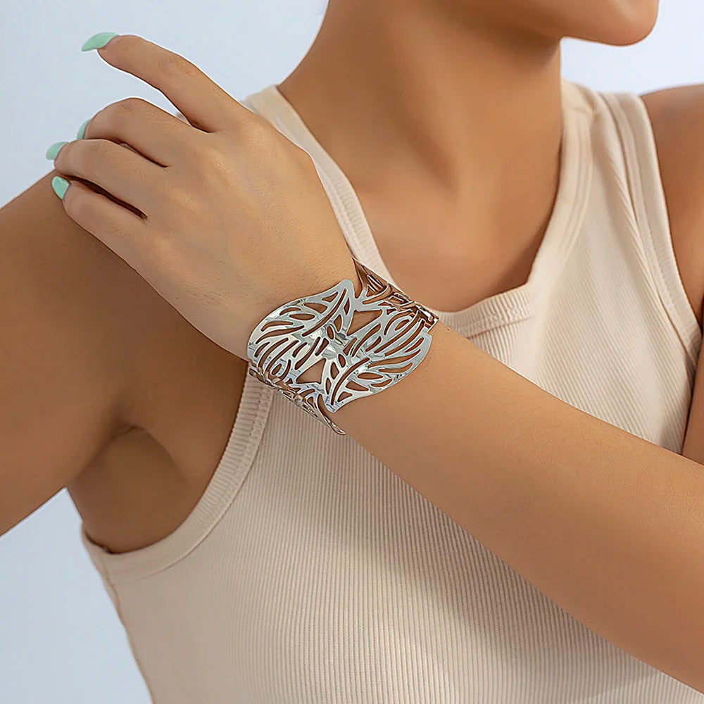 Gold Leaf Cuff Bracelet T Styles Online