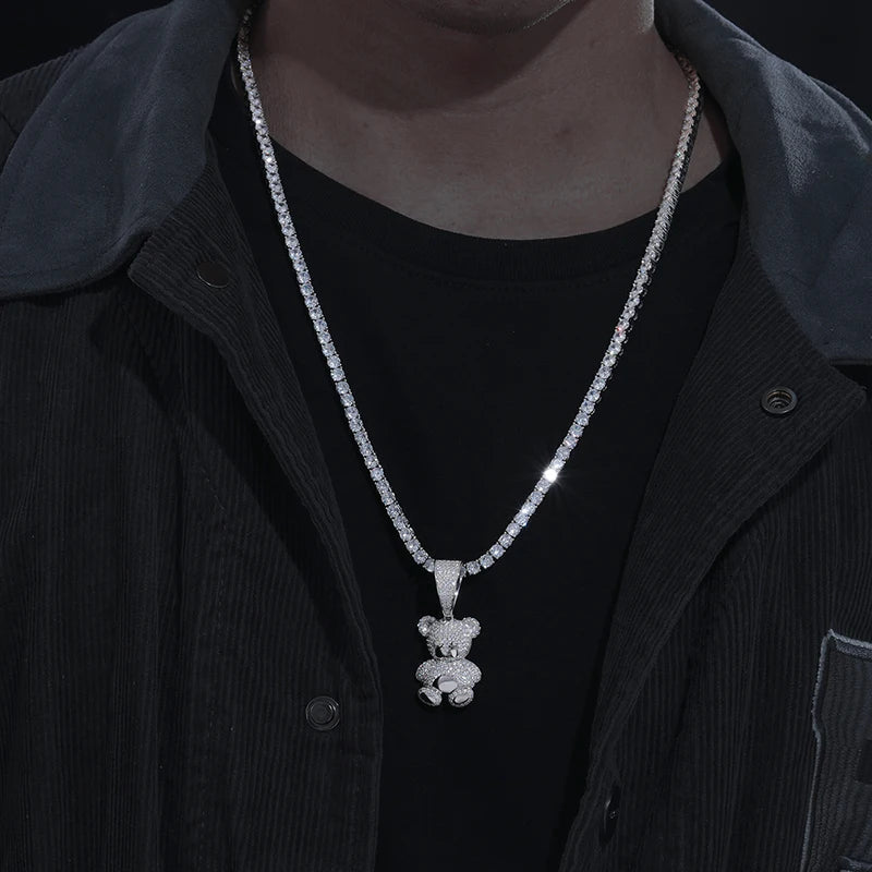 Exquisite Moissanite Bear Pendant Necklace T Styles Online