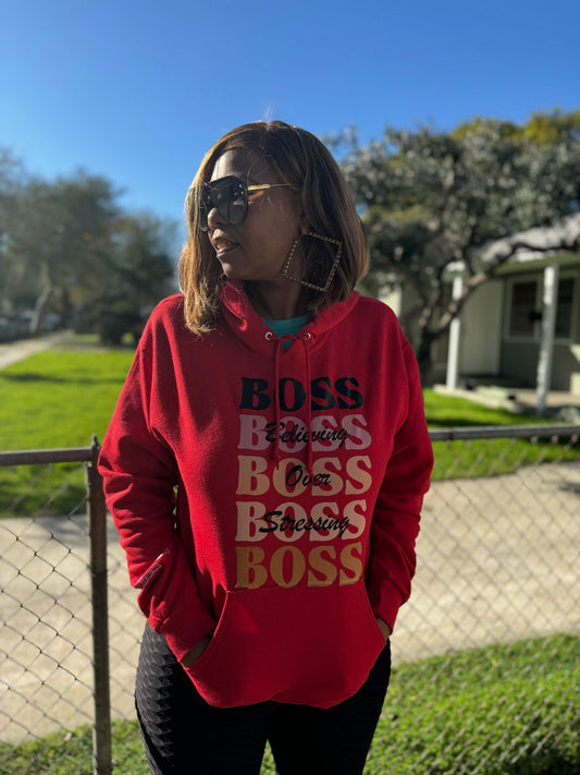 BOSS- Believing Over Stressing - Unisex Style Heavy Blend Women's Hooded Sweatshirt T Styles Online