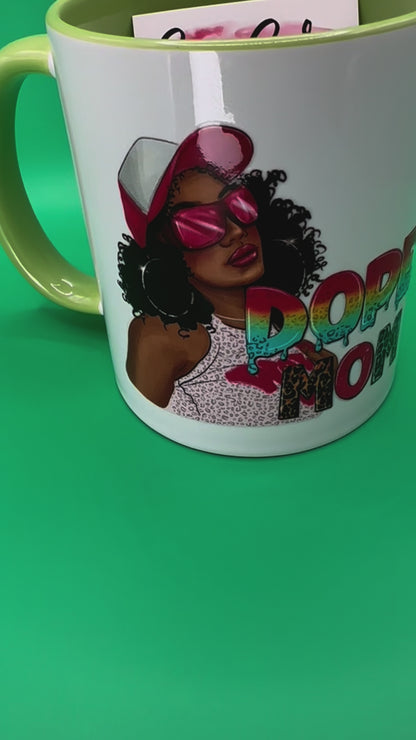 Dope Mom Two-Tone Ceramic Mug