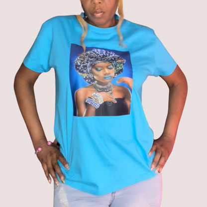 Glam Queen Tees - Light Blue T Styles Online