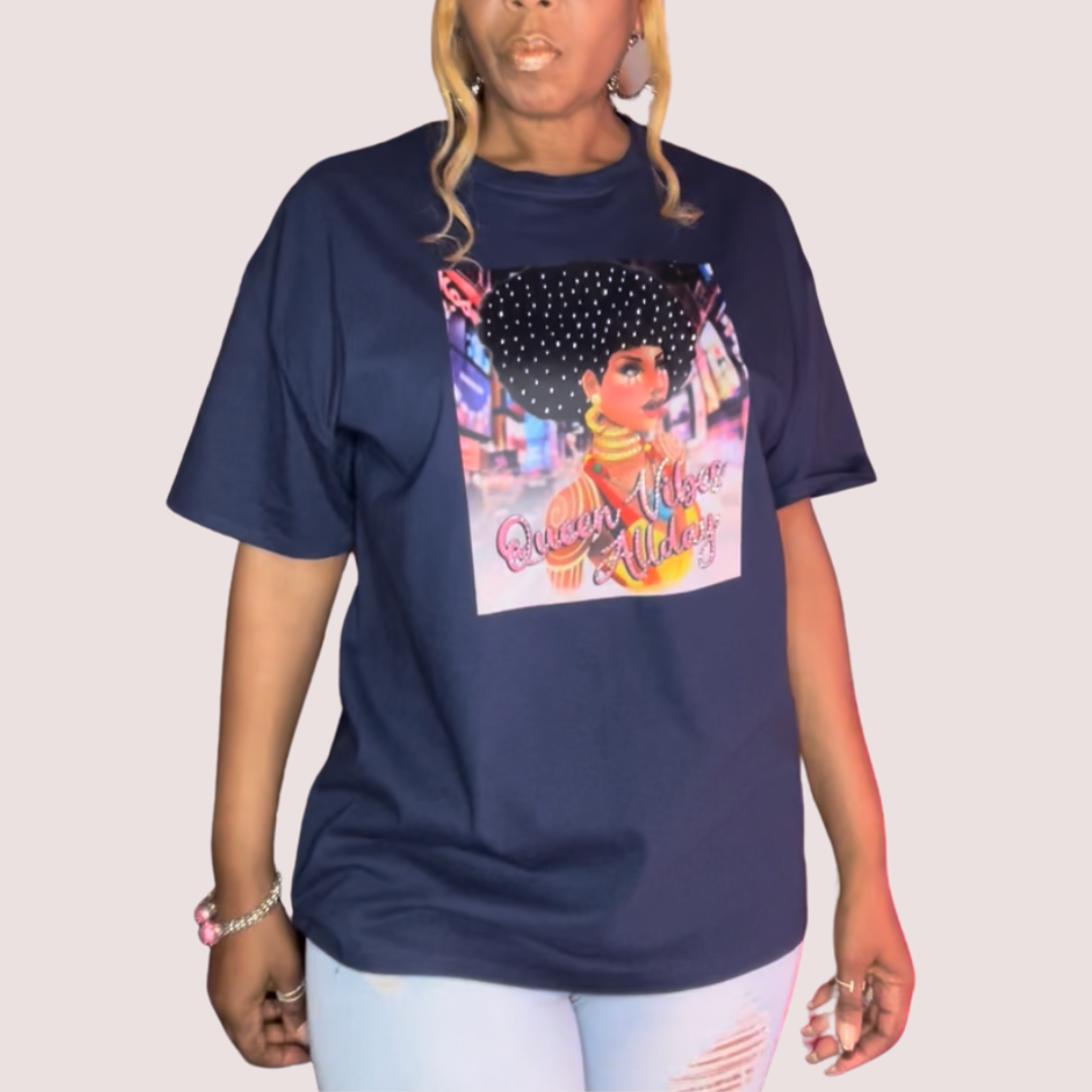 Glam Queen Tees - Light Blue T Styles Online