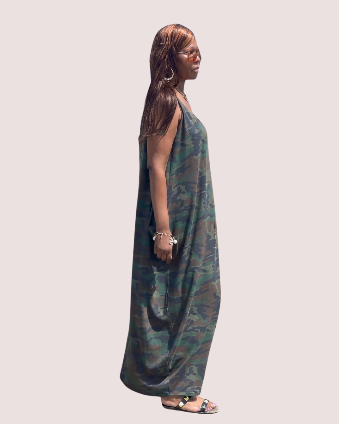 Camo Oversized Distressed Dress T Styles Online