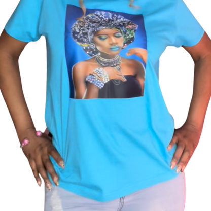 Glam Queen Tees - Light Blue T Styles Online